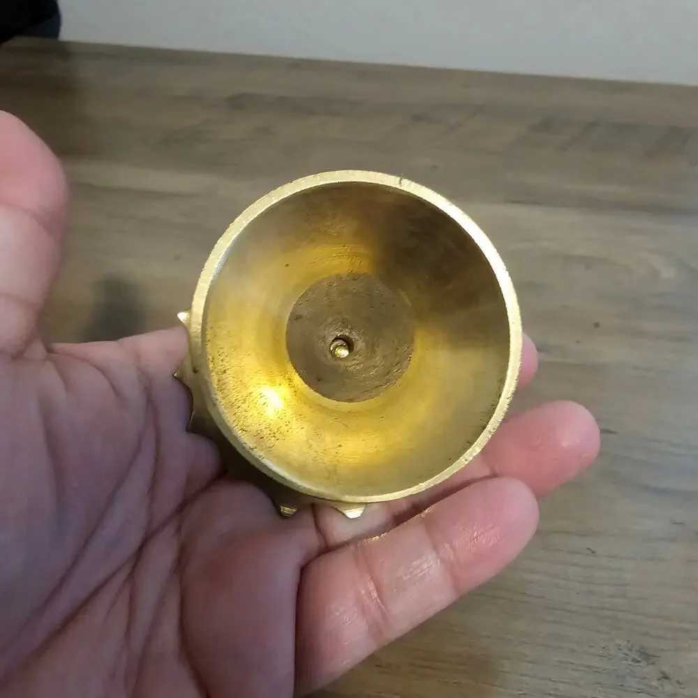 Vintage brass lotus